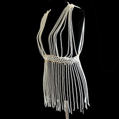 Kvinnors Halsband i Konstpärlor Elegant Kroppsmycke-4