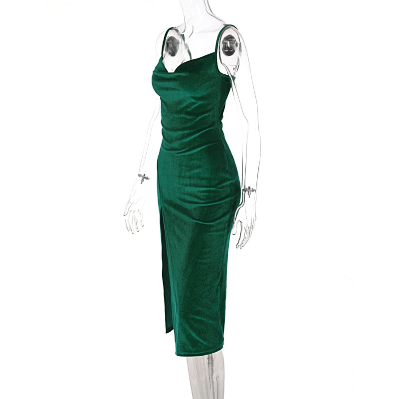 Maxiklänning Dam Elastisk Polyester Spandex Tät Passform 5