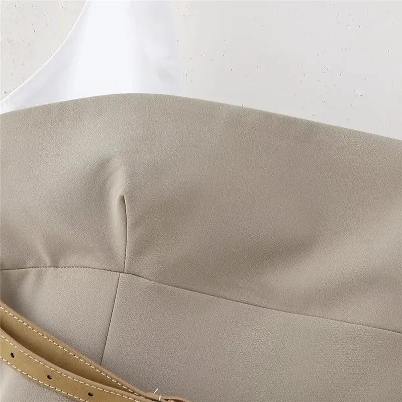 Kvinnors Miniklänning Fyrkantig Halsringning Polyester-4