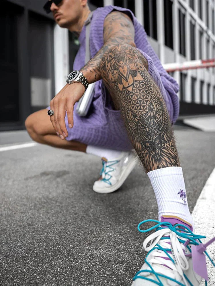 Dam Stickad Uppsättning Avslappnad Stil Mjuk Akrylblandning Sommarkläder 4