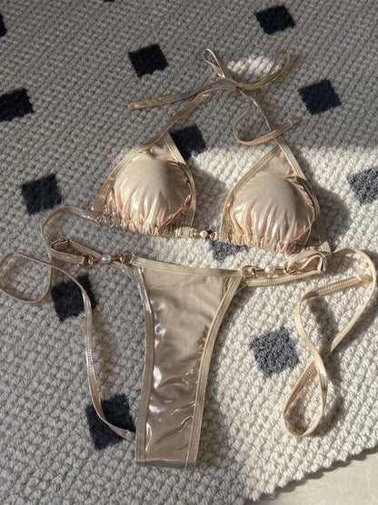 Dam Baddräkt Två Delar Modern Polyester-5