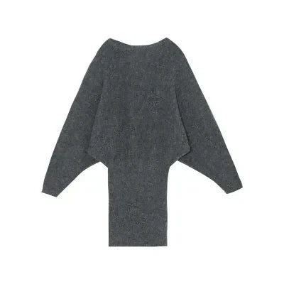 Dam Stickad Tröja med Klockhylsor Mjuk Akryl-5