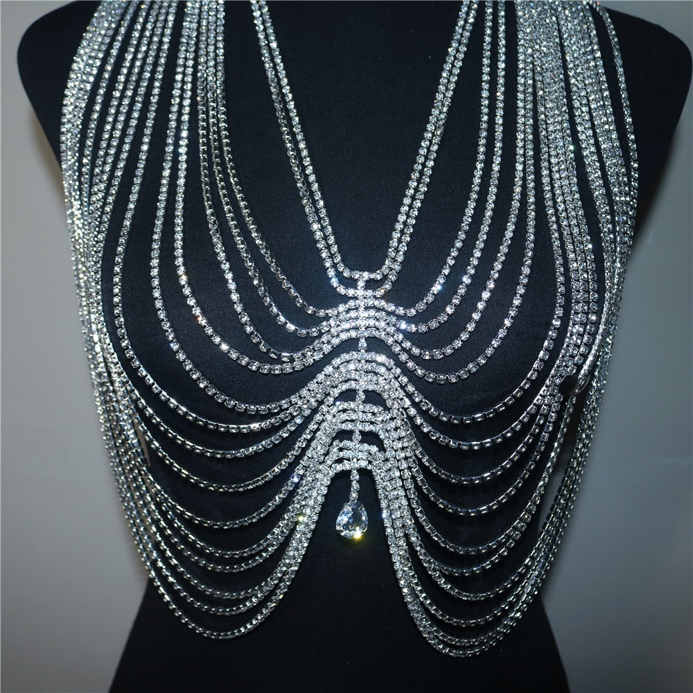 Kvinnors Kroppsmycken Geometrisk Design Koppar med Rhinestones-3