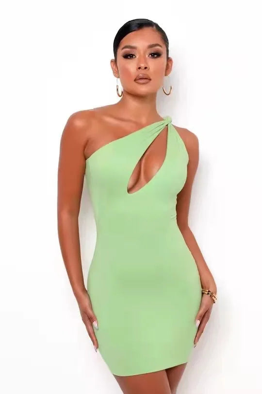 Kvinna Miniklänning Elegant Halsringning Polyester 5