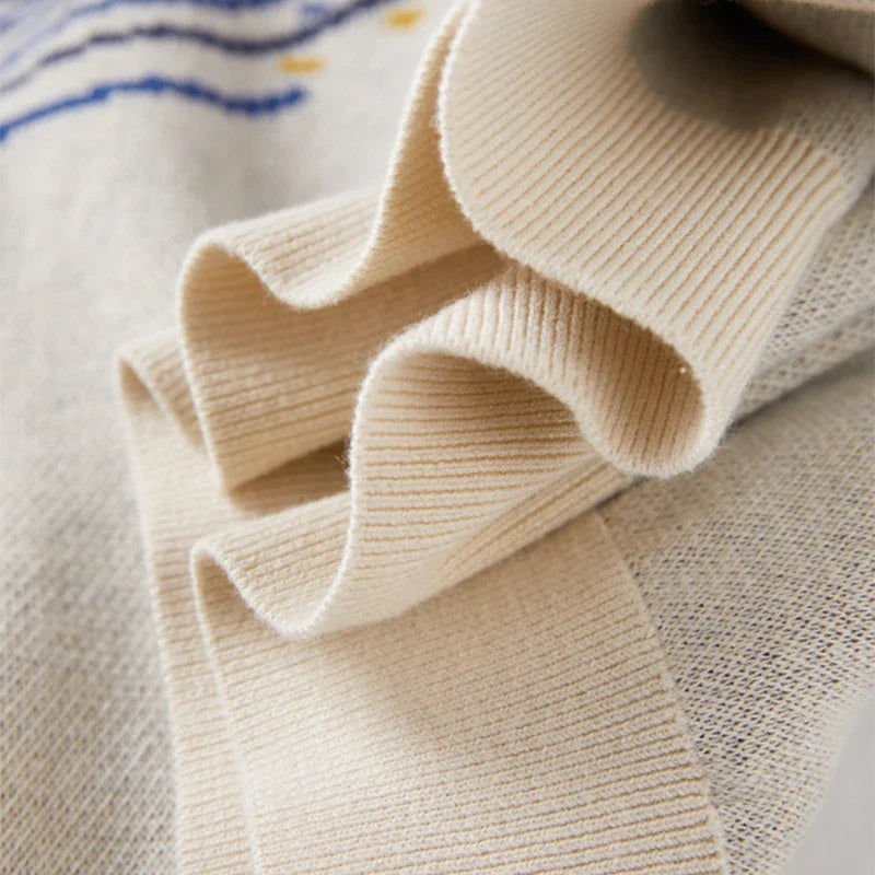 Dam Tröja Tecknad Design Polyester och Bomull-6