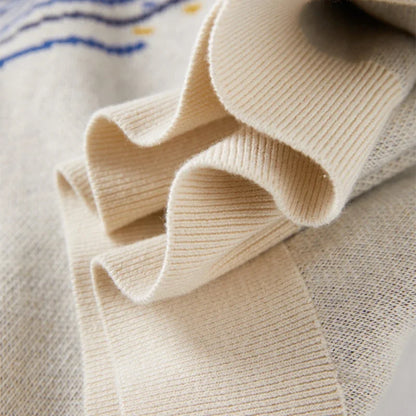 Dam Tröja Tecknad Design Polyester och Bomull-6