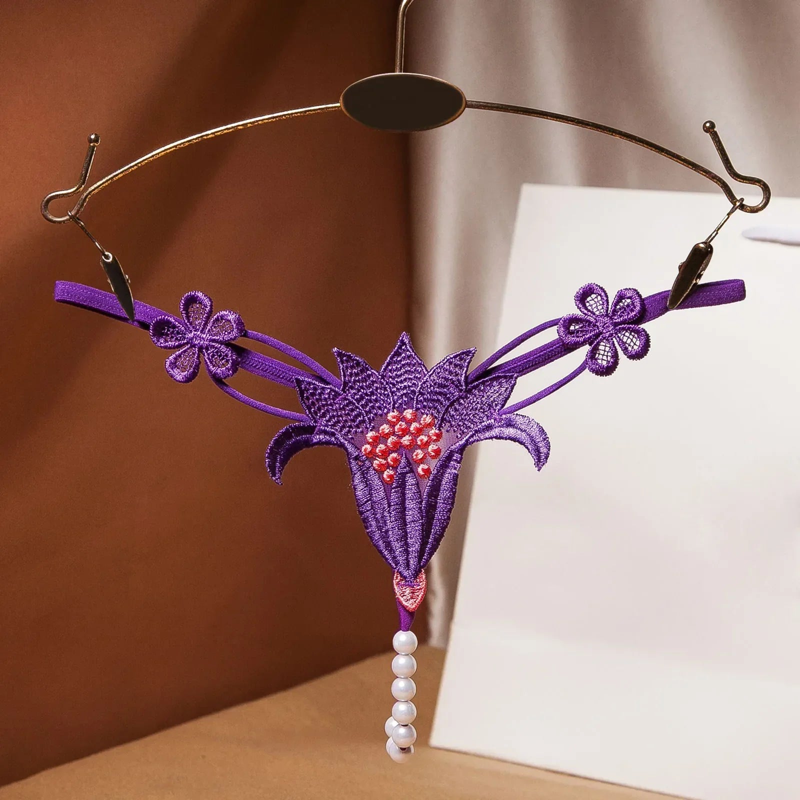 Variant image for Dam G-sträng med Konstnärliga Detaljer Polyester-4