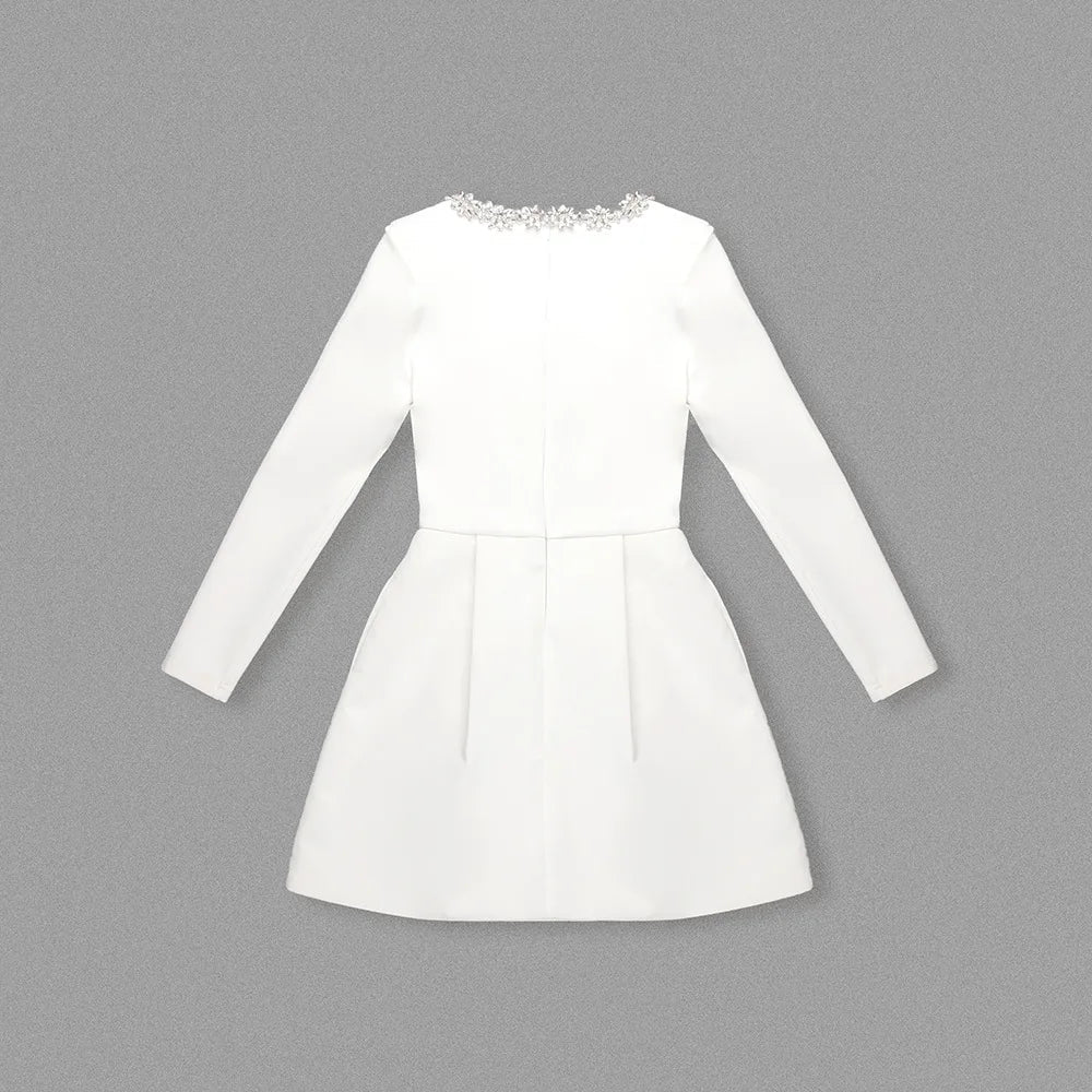 Kvinnors Mini Klänning Patchwork Design Bomull Polyester-6