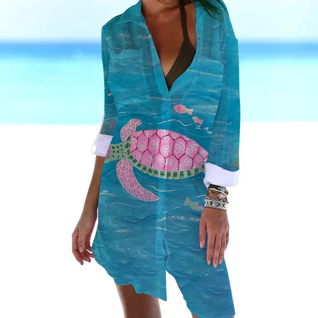 Variant image for Kvinnors Klänning Avslappnad Design Högkvalitativ Bomull-53