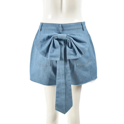 Dam Shorts Mjuk Denim Korta Styla Komfortabla-1