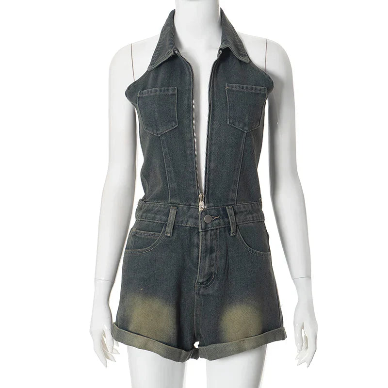 Variant image for Dam Overall Batikdesign Denimblandning-1
