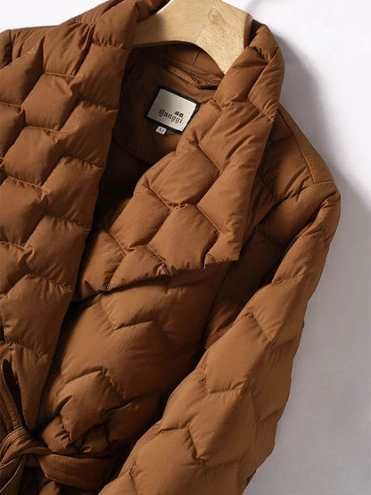 Dam Nedjacka Slim Fit Polyester med Bälte 4