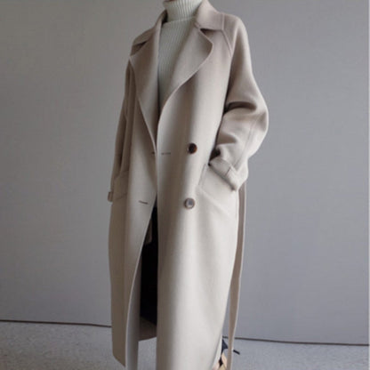 Damullrock Skräddarsydd Trench Coat Ullblandning Klassisk Stil-1
