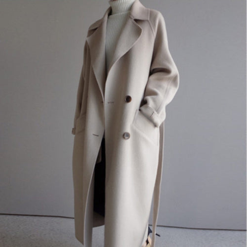 Damullrock Skräddarsydd Trench Coat Ullblandning Klassisk Stil-1