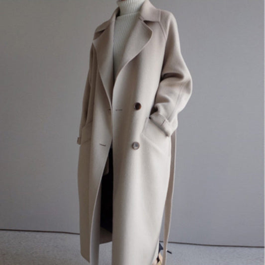 Damullrock Skräddarsydd Trench Coat Ullblandning Klassisk Stil-1
