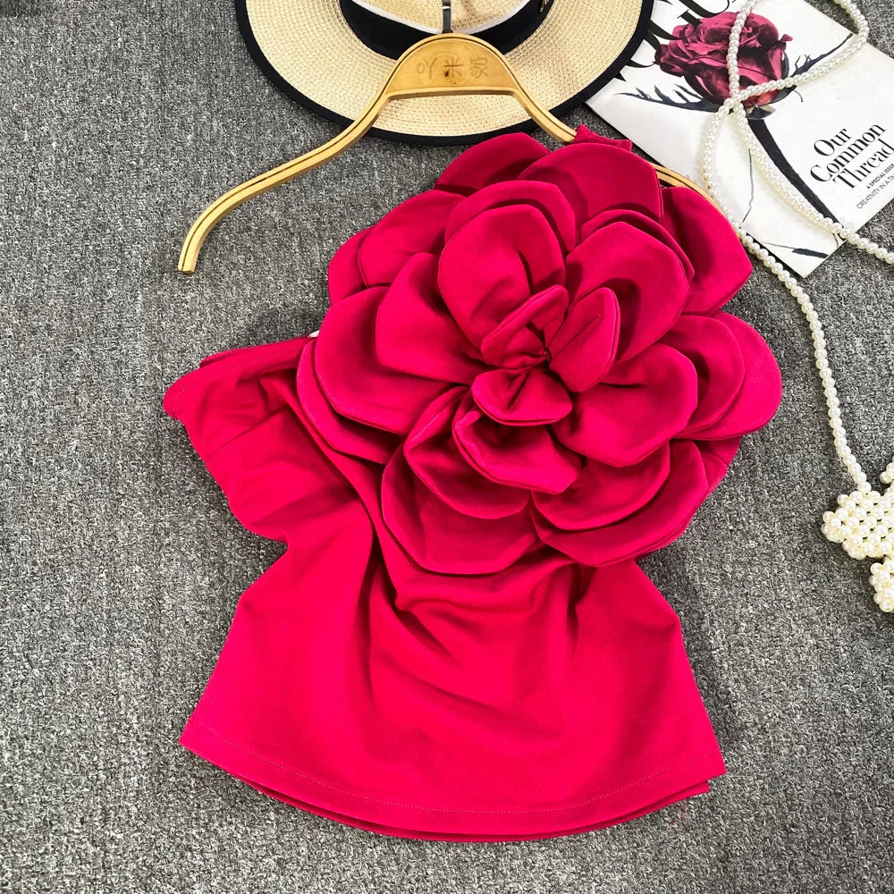 Blommönstrad Festtopp Dam i Bomull och Polyester – Patchwork Detaljer för Vardag och Fest 9