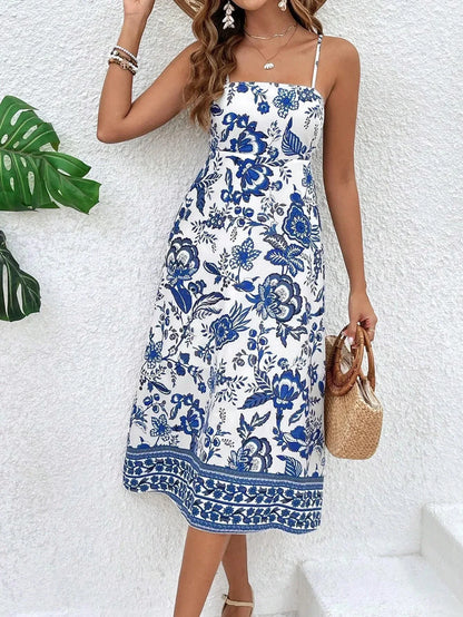 Variant image for Kvinnors Midi Klänning Boho Lätt Tyg-1