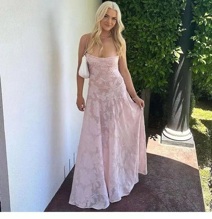 Maxiklänning Dam A-linjeformad Blommönster Polyester-6