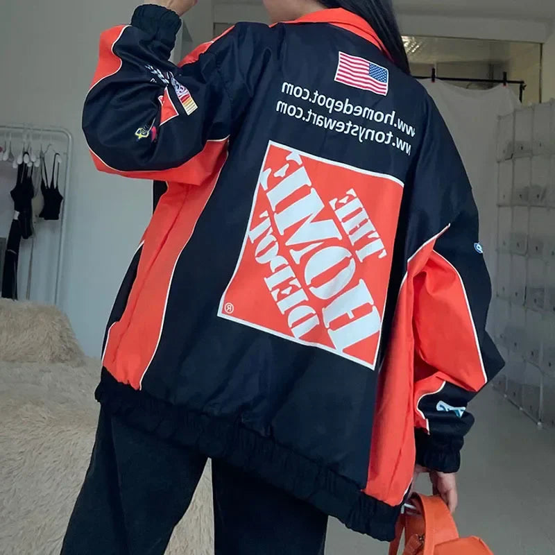Damjacka Trendig Polyester med Fickor för Dam-3