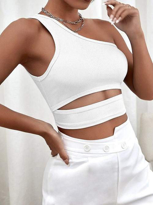 Dam Crop Top Utsnitt Sömlös Nylon Spandex-1