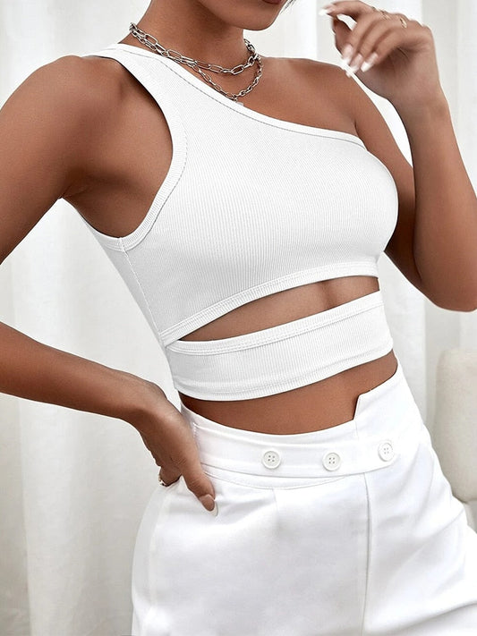 Dam Crop Top Utsnitt Sömlös Nylon Spandex-1