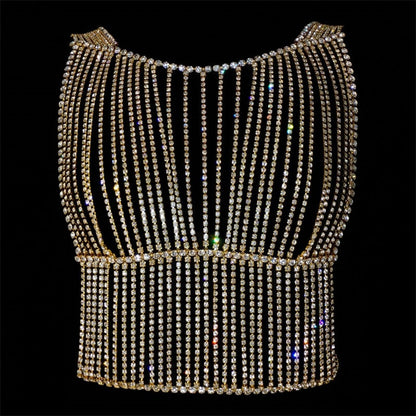 Dam Kroppsmycken Geometrisk Design Högkvalitativ Koppar med Rhinestones-2