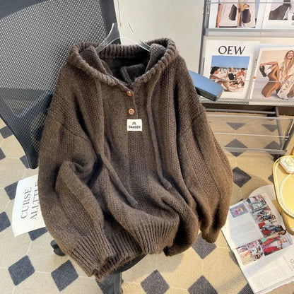 Kvinnors Hoodie med Knappstängning Mjuk Fleece-4