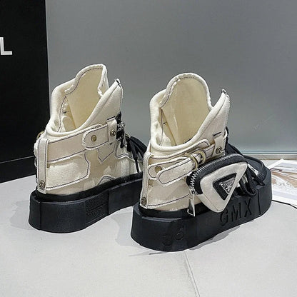 Kvinnors Sneakers Denim Snörning Hållbar Canvas-5