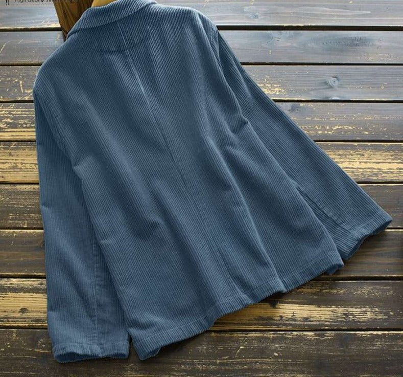 Damjacka Revers Polyester Komfortabel Design för Höst och Vinter 2