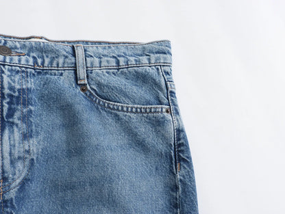 Kvinnors Midi-Rock Klassisk Polyester Denimliknande 4