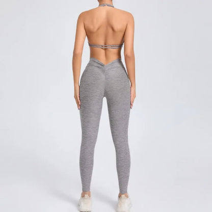 Dam Leggingsset Minimalistisk Nylon Ärmlös Design-5