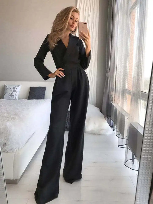 Kvinnors Jumpsuit Bred Ben Modern Högkvalitativt Tyg-1