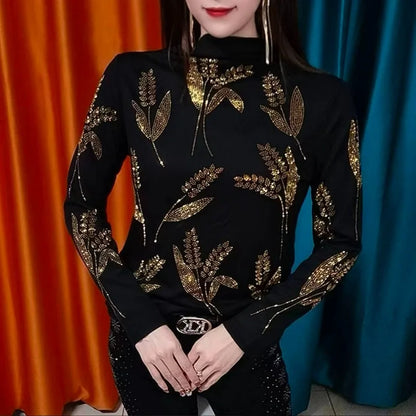 Variant image for Dam Långärmad T-shirt Blommig Polyester-7