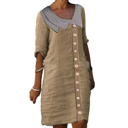 Variant image for Kvinnor Klänning Lätt Bomull Avkopplande-1