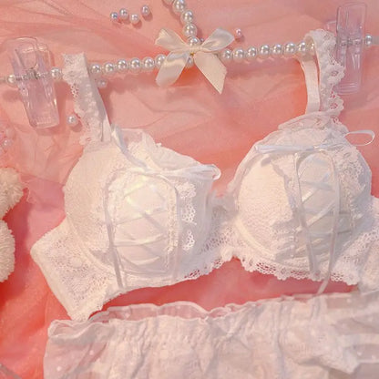 Kvinnors BH-set Lolita Look Trådlös Polyester-5