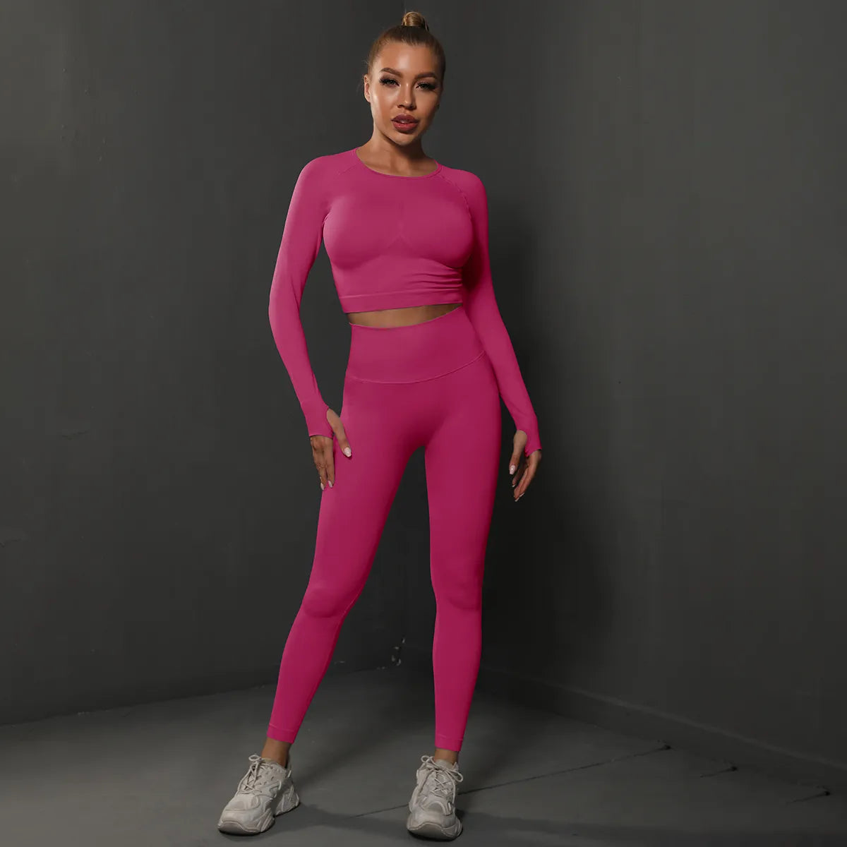 Variant image for Dam Aktiva Byxor Hög Midja Andningsbart Spandex Nylon-7