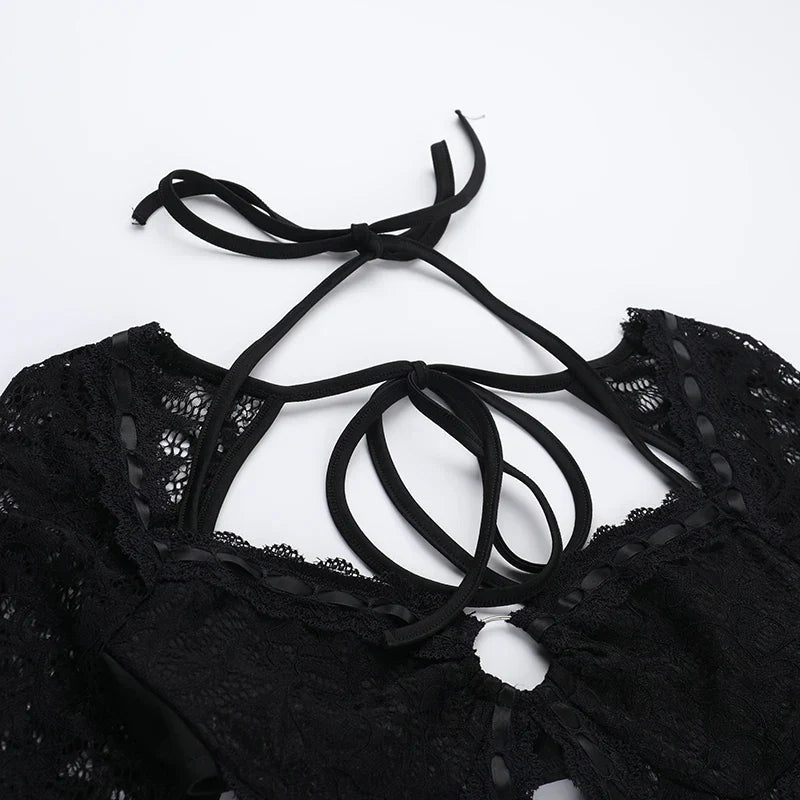 Dam Jumpsuit Med Urtag Polyester För Nattliv-4