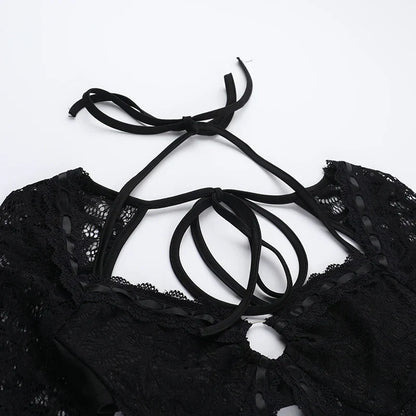 Dam Jumpsuit Med Urtag Polyester För Nattliv-4