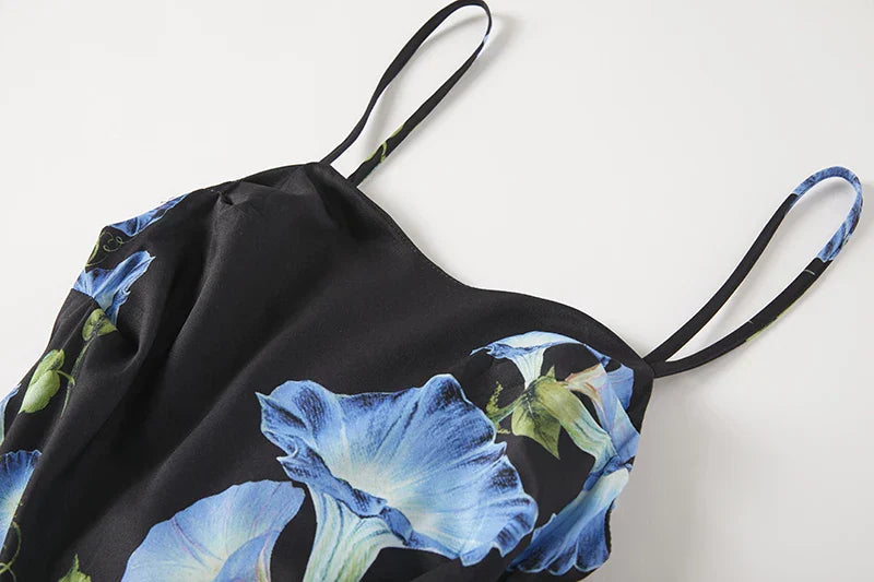 Kvinnors Midi Klänning Tryckdesign Bomull Polyester 5