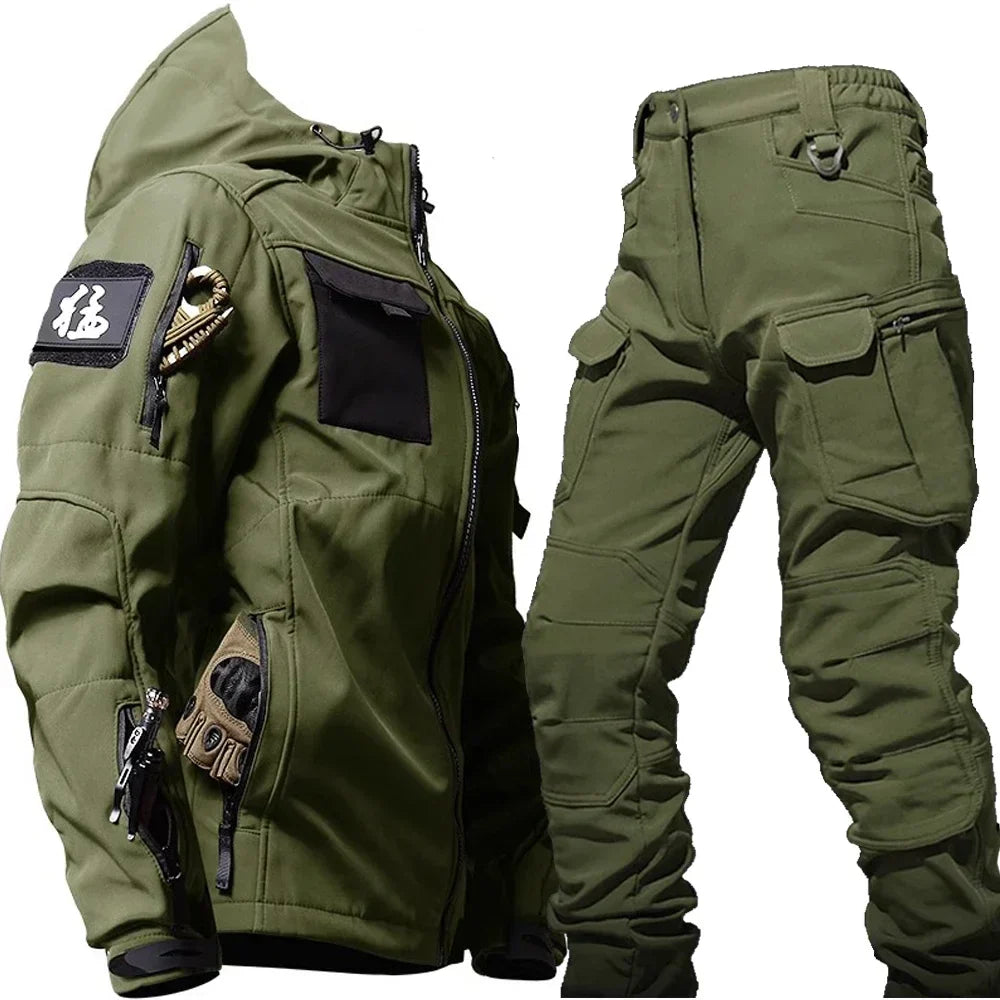 Herr Vattentät Termisk Kostym med Flera Fickor Polyester 9