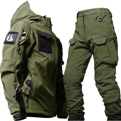 Herr Vattentät Termisk Kostym med Flera Fickor Polyester 9
