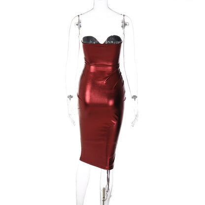 Kvinnors MIDI Klänning Med Filigranhålmönster Spandex Polyester 6