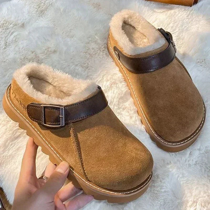 Variant image for Dam Tofflor Fodrade Mocka Elegant Slip-On Med Pälsfoder-7