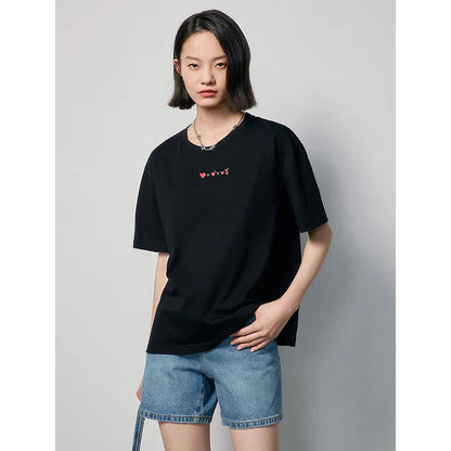 Variant image for Dam T-shirt Broderi Av Mjuk Bomull-9