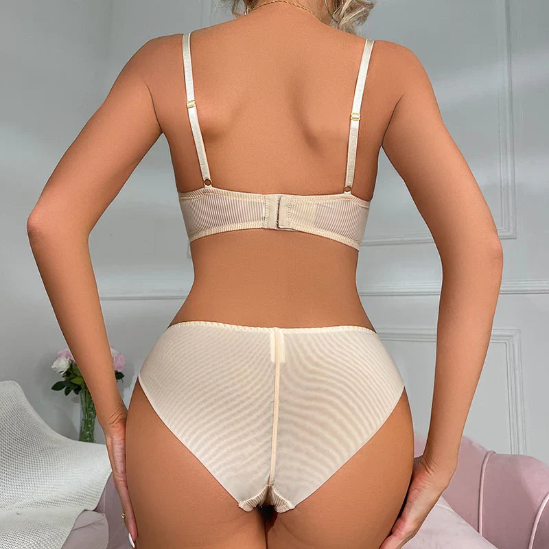 Dam BH-uppsättning Elegant Justerbara Bärar Mjuk Blandning-6