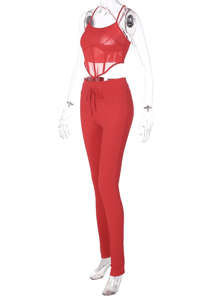 Dam Byxdress Spaghettiärmar Polyester Lätt-3