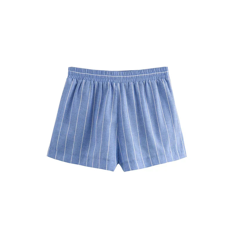 Dam Shorts Randigt Polyester Söt och Salt Design-5