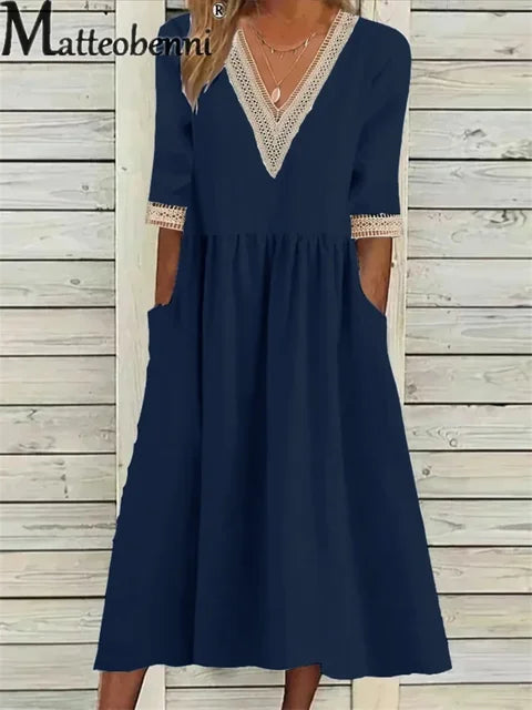 Fina Dam Klänningar Elegant Design Polyester för Fest och Vardag-2