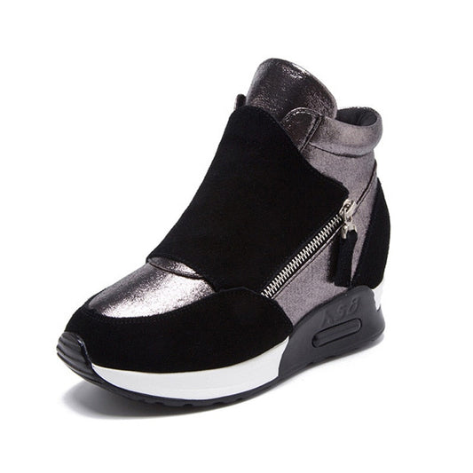 Kvinnor Kilsneakers Modern Design Nötkött Velor-1