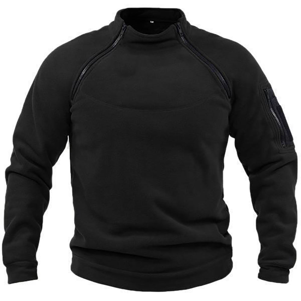 Dam Taktisk Jacka Vinter Fleece Avslappnad Design-1